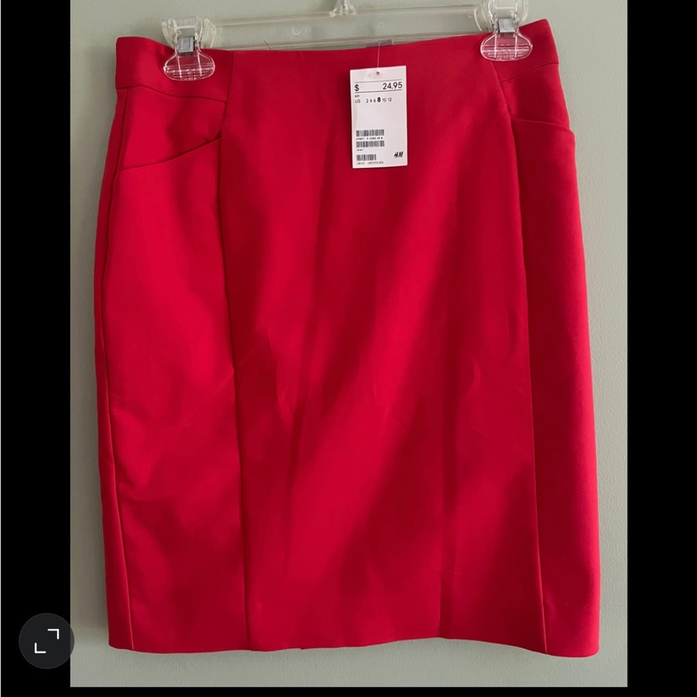 NEW H&M red pencil skirt